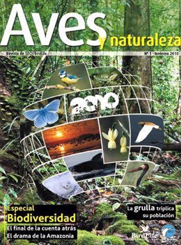 Primer número de la portada de 'Aves y Naturaleza', la nueva revista de SEO/Bird