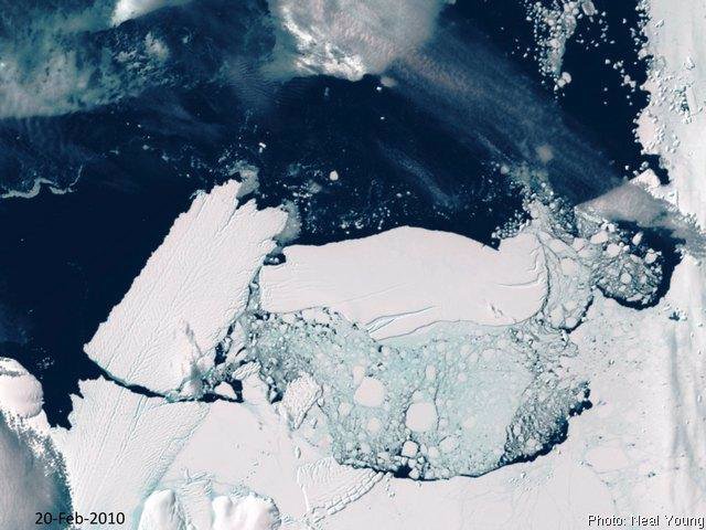 Glaciar Antártida Despedazado