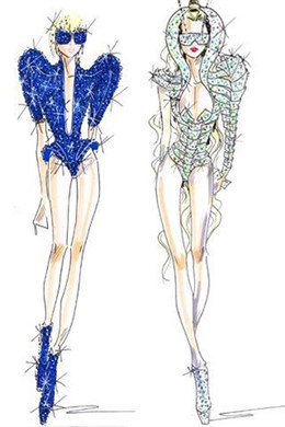 Bocetos De Armni Para Lady Gaga