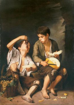 'Dos muchachos comiendo melón y uvas', de Murillo