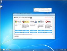 Pantalla De Selección De Navegadores De Windows