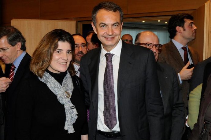 María Muñiz, junto a José Luis Rodríguez Zapatero
