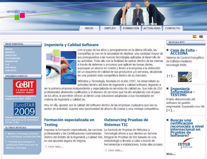 Web de la consultora española MTP