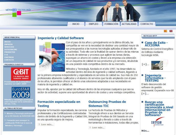 Web de la consultora española MTP