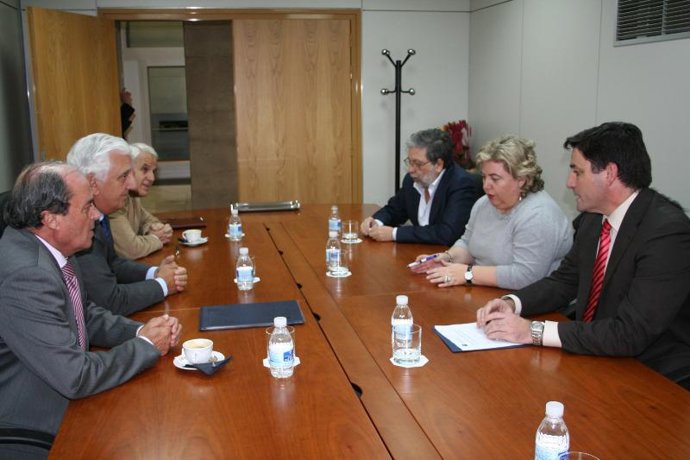 Un momento de la reunión de Aguilera