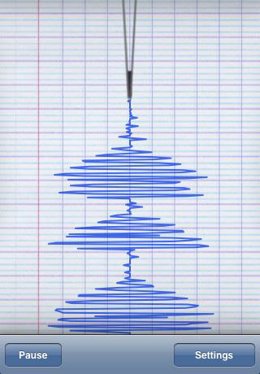 Aplicación 'Seismometer' para iPhone