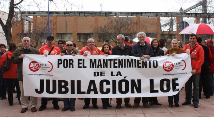 Concentración por el mantenimiento de la Jubilación Anticipada Voluntaria LOE