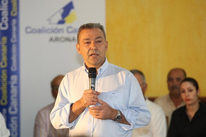 El presidente de Canarias durante el encuentro