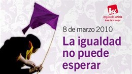 Portada del manifiesto de IULV-CA con motivo del 8 de marzo