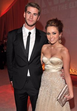 Miley Cyrus y su novio, Liam Hemsworth