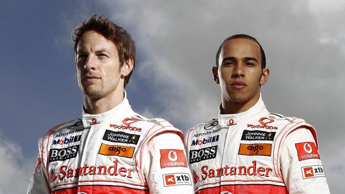Jenson Button y Lewis Hamilton