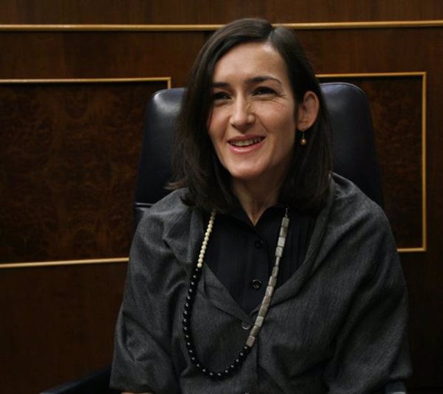 La ministra de cultura Ángeles González-Sinde en el Congreso
