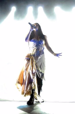 La cantante de Evanescence, Amy Lee, en un concierto