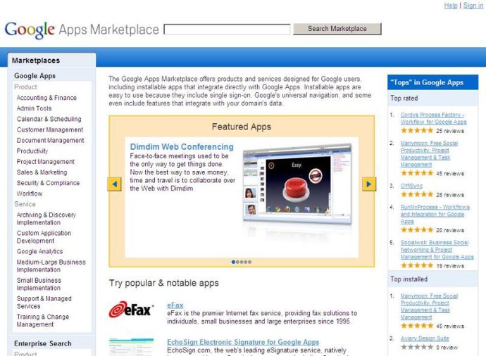 Google Apps Marketplace