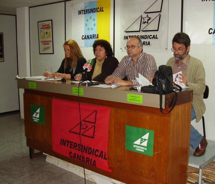 Rueda de prensa de Intersindical Canaria.