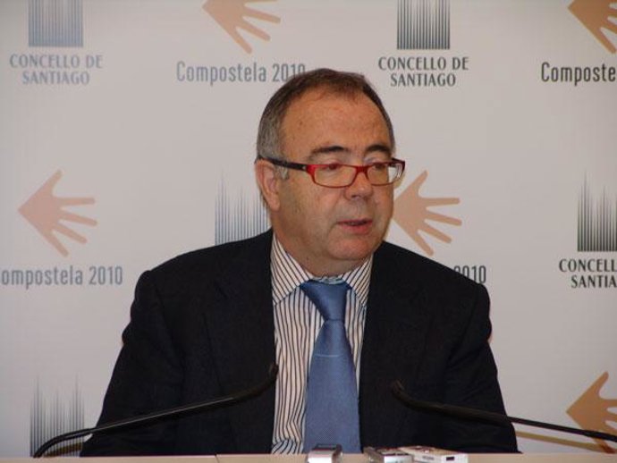 El alcalde de Santiago, Xosé Sánchez Bugallo