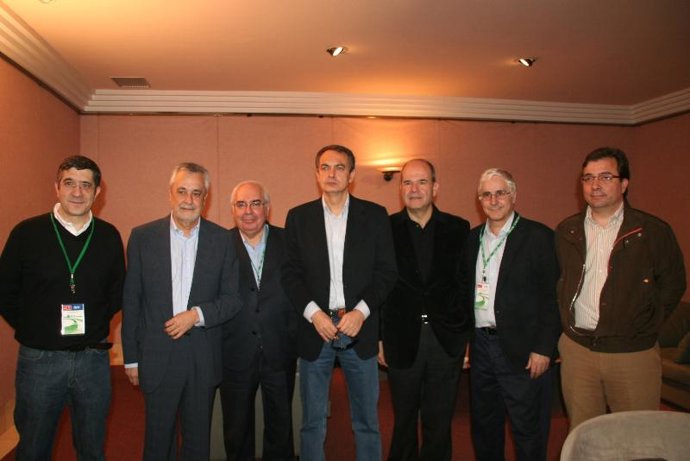Patxi López, Griñán, Areces, Zaparero y Chaves