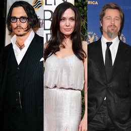 Johnny Depp, Angelina Jolie Y Brad Pitt