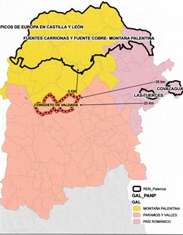 Mapa Del Entorno Del Parque Natural De Fuentes Carrionas Y Fuente Cobre