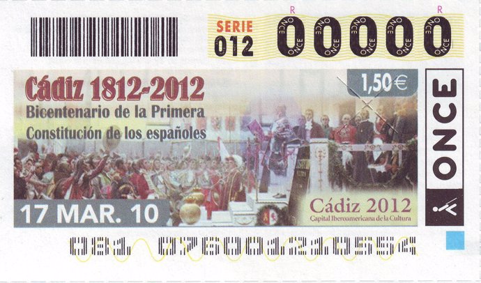 Cupón Por Cádiz 1812-2012