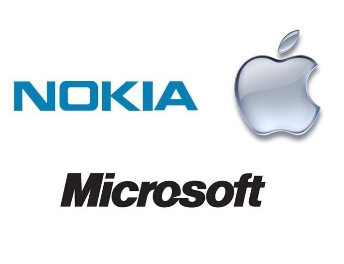Logotipos De Nokia, Apple Y Microsoft