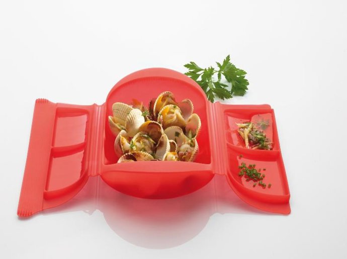 Estuche de vapor rojo.