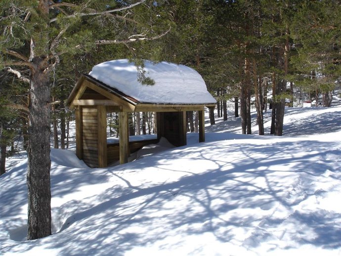 Nevada En El Entorno De La Laguna Negra