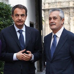 Zapatero Y Griñán Antes Del Consejo De Ministros