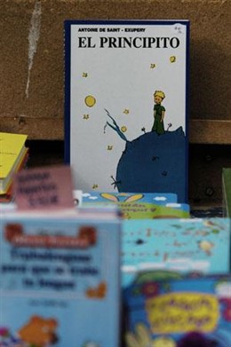 Detalle de libros en la Feria de Madrid