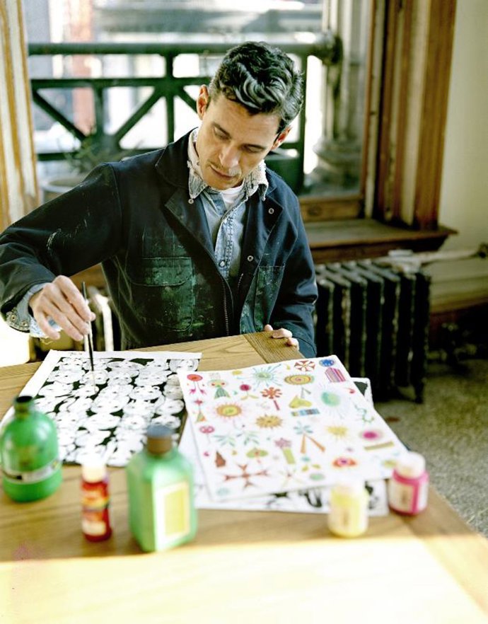 Rubén Toledo trabajando.