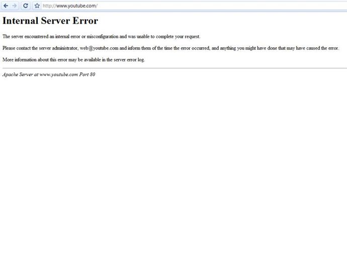 Caen Los Servidores De Youtube