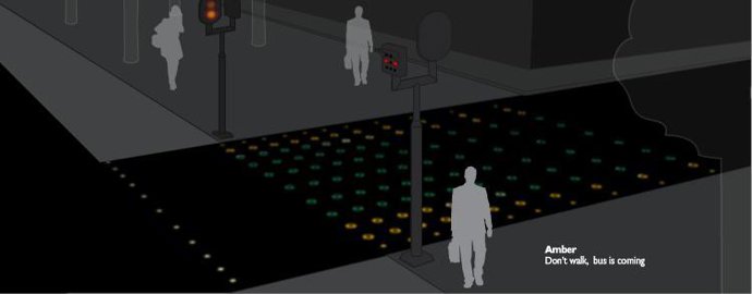 Paso de peatones formado por LED de Philips