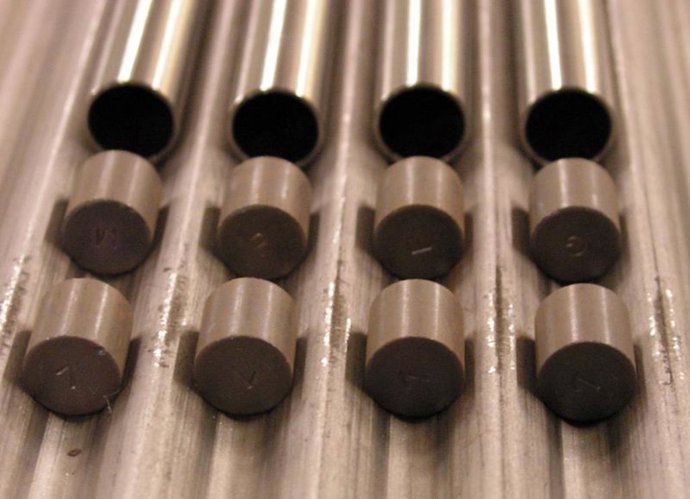 Pastillas de uranio fabricadas en Juzbado (Salamanca) 