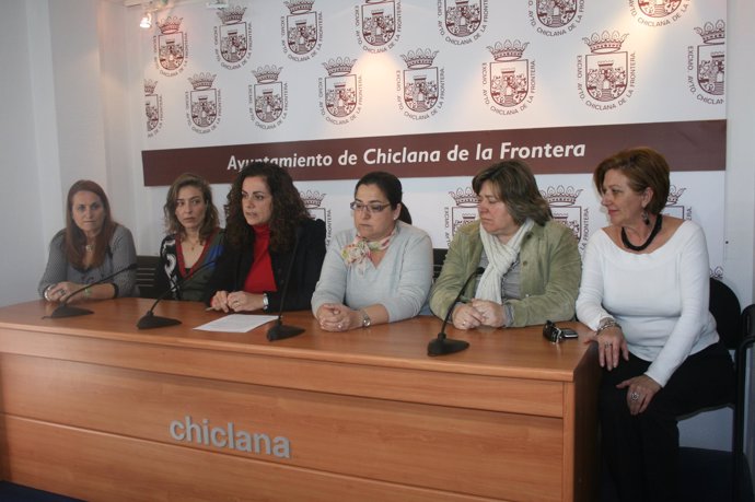 Concejalas Del Equipo De Gobierno En Chiclana, En Rueda De Prensa La Semana Pasa