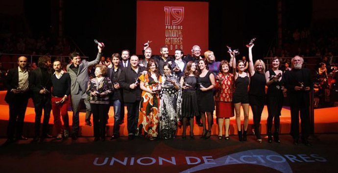 Foto de familia de los Premios de la Unión de Actores