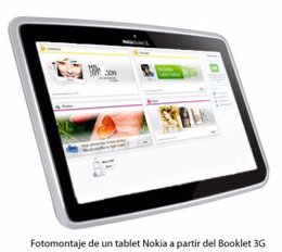 Fotomontaje De Un Tablet Nokia A Partir Del Booklet 3G