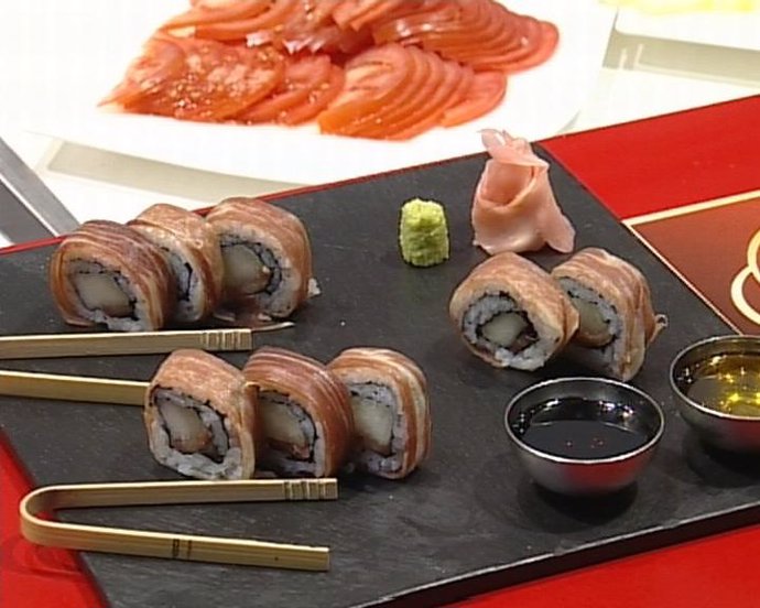 Sushi jamon Alimentaria