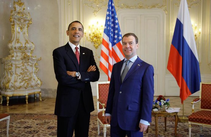 Obama y Medvedev 