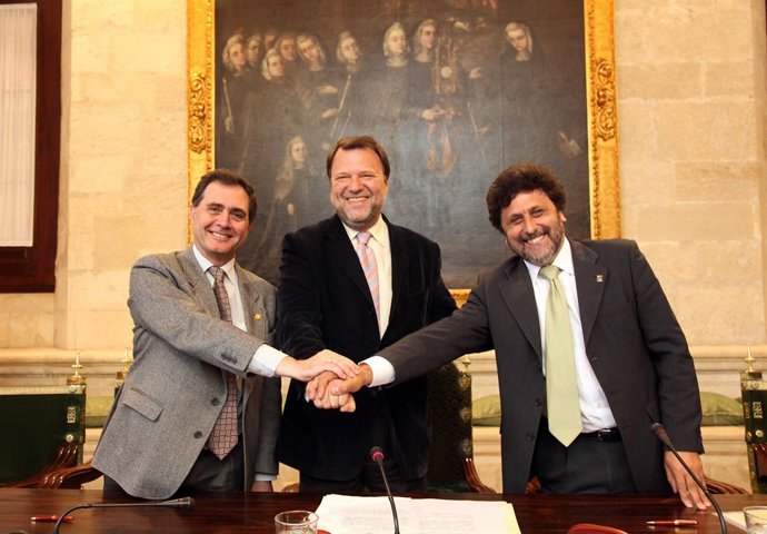 Firma De Convenio Entre La US, La UPO Y El Ayuntamiento De Sevilla