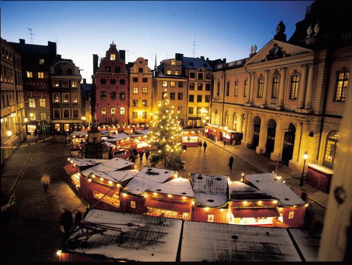 Mercadillo navideño de Estocolmo.