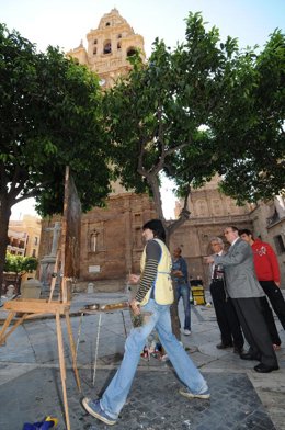 Participante del IV Certamen Nacional de Pintura Rápida al Aire Libre 'Rotary Cl