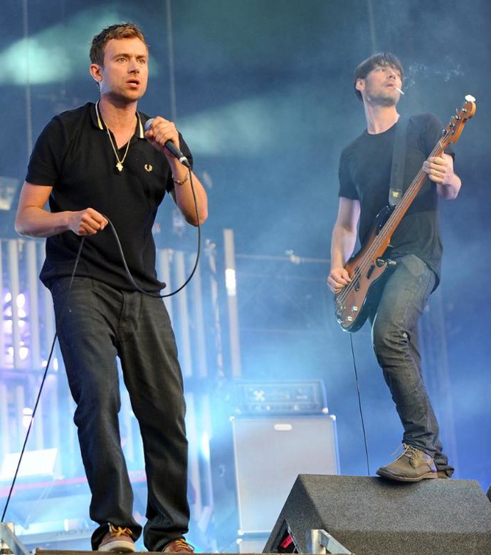 Damon Albarn y Alex James, de Blur