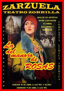 Cartel De La Zarzuela 'La Del Manojo De Rosas'