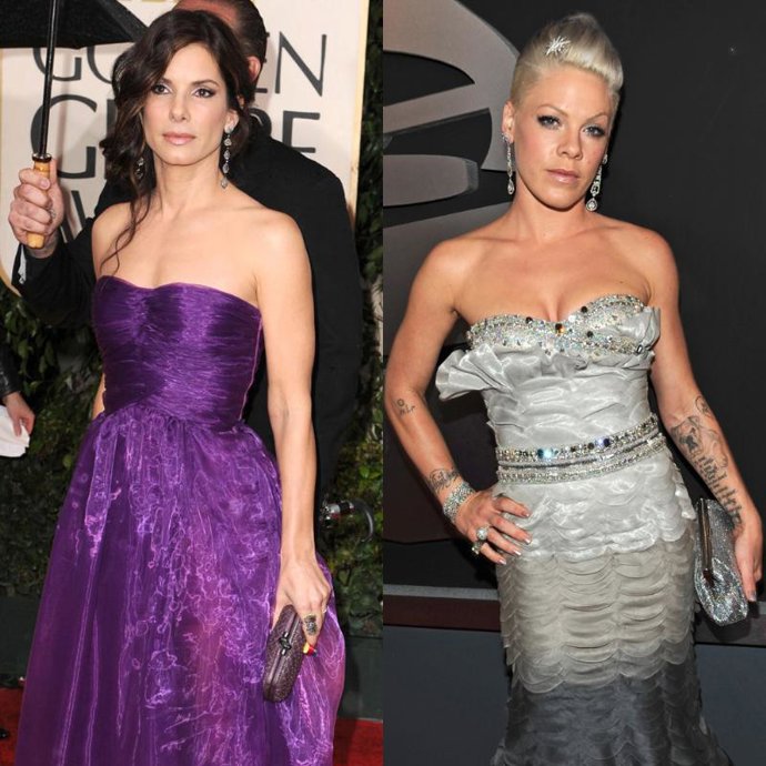 Sandra Bullock y la cantante Pink