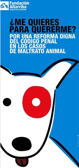 Cartel contra maltrato animal