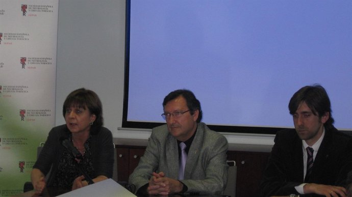 Mercè Barau (COFB), Juan Ruiz (Separ) Y Diego Castillo (Hospital Sant Pau)