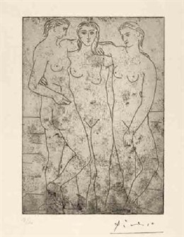 Las Tres Bañistas II De Pablo Picasso