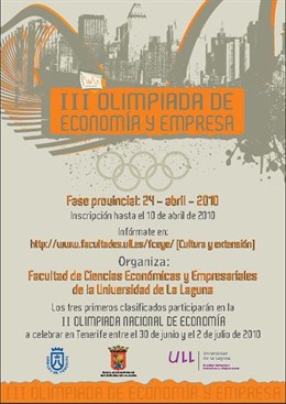 Cartel III Olimpiada De Economía Y Empresa.