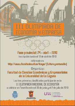 Cartel III Olimpiada De Economía Y Empresa.