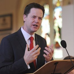 Líder de los liberaldemocrátas británicos, Nick Clegg
